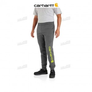 Carhartt Relaxed Fit Midweight Tapered Logo Sweatpant Carbon Heather | TH0001661