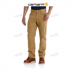 Carhartt Rugged Flex Relaxed Fit Canvas 5-Pocket Work Pant Hickory | TH0001577