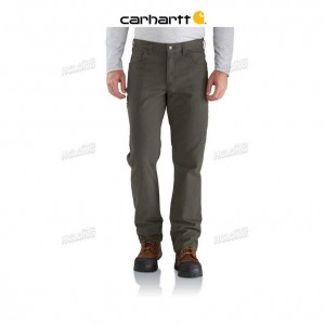 Carhartt Rugged Flex Relaxed Fit Canvas 5-Pocket Work Pant Moss | TH0001578