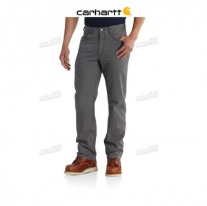 Carhartt Rugged Flex Relaxed Fit Canvas 5-Pocket Work Pant Gravel | TH0001581