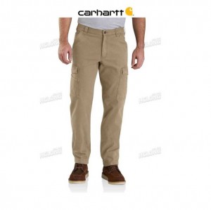 Carhartt Rugged Flex Relaxed Fit Canvas Cargo Work Pant Dark Khaki | TH0001626