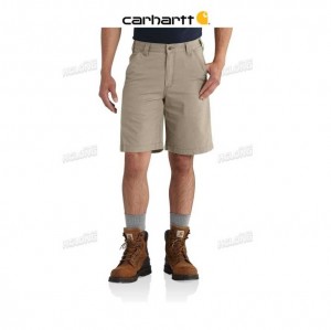 Carhartt Rugged Flex Relaxed Fit Canvas Work Short Tan | TH0001845