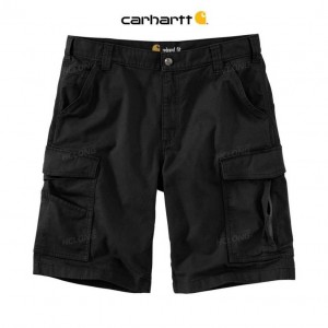 Carhartt Rugged Flex Relaxed Fit Canvas Cargo Work Short Dark Khaki | TH0001854