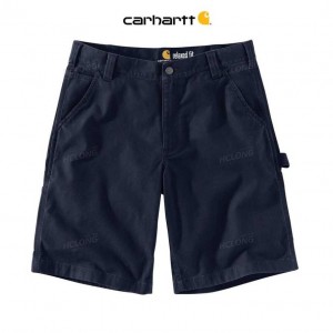 Carhartt Rugged Flex Relaxed Fit Canvas Utility Work Short Navy | TH0001864