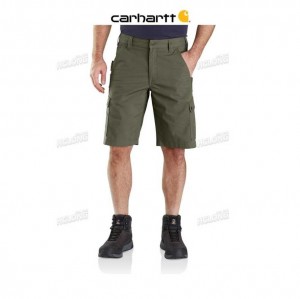 Carhartt Rugged Flex Relaxed Fit Ripstop Cargo Work Short Basil | TH0001873