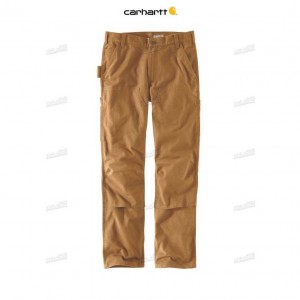 Carhartt Rugged Flex Straight Fit Duck Double Front Pants Brown | TH0001620