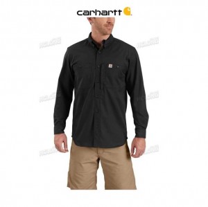 Carhartt Rugged Professional Series Long-Sleeve Shirt Black | TH0001828