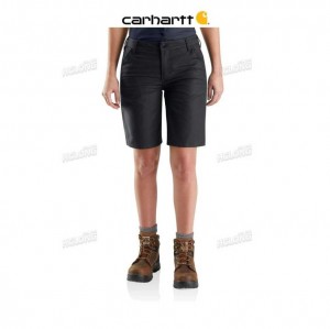 Carhartt Rugged Professional Series Rugged Flex Loose Fit Canvas Work Short Black | TH0001847