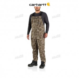 Carhartt Super Dux Relaxed Fit Insulated Camo Bib Overall Mossy Oak Bottomland Camo | TH0000820