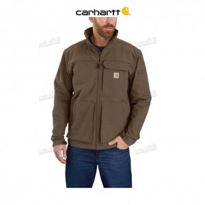 Carhartt Super Dux Relaxed Fit Lightweight Mock-Neck Jacket Coffee | TH0000208