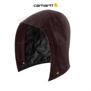 Carhartt Washed Duck Insulated Hood Dark Brown | TH0001310