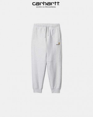 Carhartt Wip American Script Jogging Pant Ash Heather | TH0001359