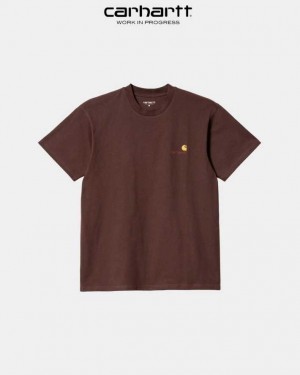 Carhartt Wip American Script T-Shirt Ale | TH0002098