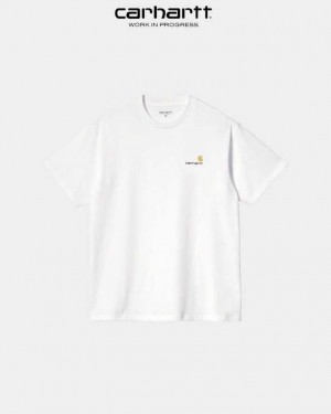 Carhartt Wip American Script T-Shirt White | TH0002097