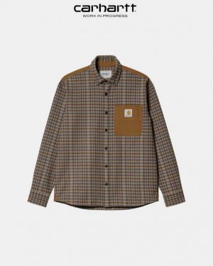 Carhartt Wip Asher Check Shirt Hamilton Brown | TH0001779