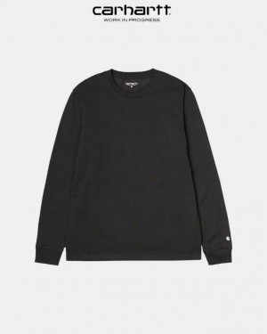 Carhartt Wip Base Long Sleeve T-Shirt Black | TH0002105