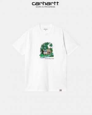 Carhartt Wip Cabin T-Shirt White | TH0002127