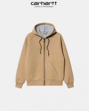 Carhartt Wip Car-Lux Hooded Jacket Dusty Hamilton Brown | TH0000028