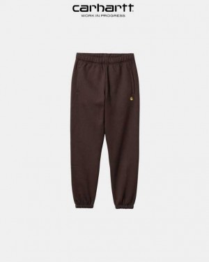 Carhartt Wip Chase Sweat Pant Dark Umber | TH0001385