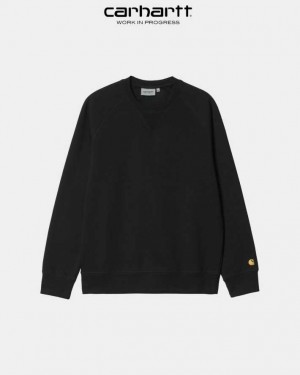 Carhartt Wip Chase Sweatshirt Black | TH0000268