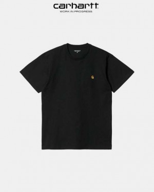 Carhartt Wip Chase T-Shirt Black | TH0002160