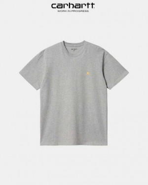 Carhartt Wip Chase T-Shirt Grey Heather | TH0002154