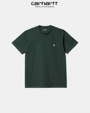 Carhartt Wip Chase T-Shirt Juniper | TH0002162