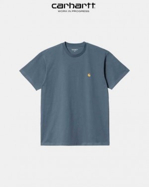 Carhartt Wip Chase T-Shirt Storm Blue | TH0002155