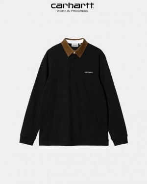 Carhartt Wip Cord Rugby Polo Black | TH0001711