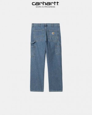 Carhartt Wip Double Knee Pant Blue (heavy stone wash) | TH0001397