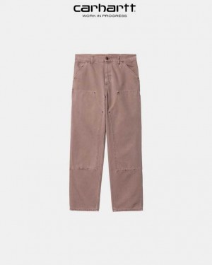 Carhartt Wip Double Knee Pant Dark Plum (faded) | TH0001394