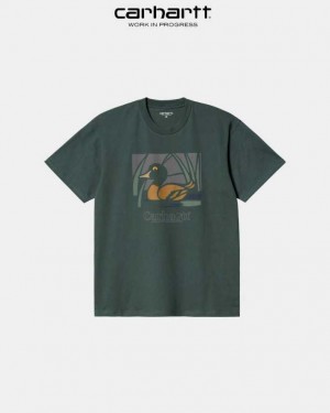 Carhartt Wip Duck Pond T-Shirt Juniper | TH0002183