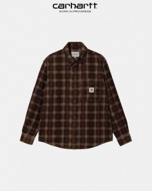 Carhartt Wip Flint Shirt Hamilton Brown Wiley Check | TH0001796