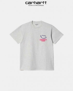 Carhartt Wip Happy Script T-Shirt Ash Heather | TH0002213