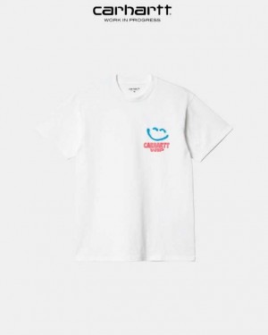 Carhartt Wip Happy Script T-Shirt White | TH0002212