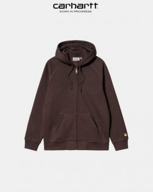 Carhartt Wip Hooded Chase Jacket Dark Umber | TH0000052