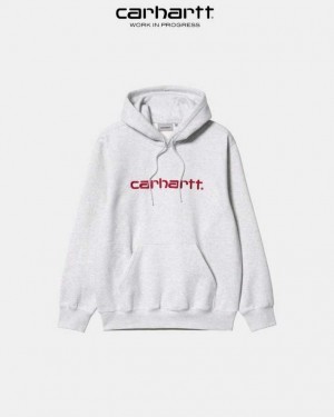 Carhartt Wip Hooded Sweatshirt Ash Heather / Rocket | TH0000287