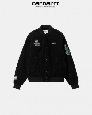 Carhartt Wip Letterman Jacket Black | TH0000064