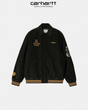 Carhartt Wip Letterman Jacket Dark Cedar / Ochre | TH0000063