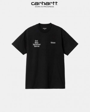 Carhartt Wip Letterman T-Shirt Black | TH0002225