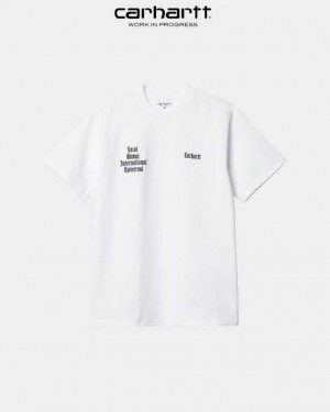 Carhartt Wip Letterman T-Shirt White | TH0002224