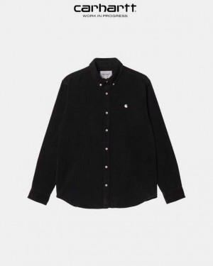 Carhartt Wip Madison Cord Shirt Black | TH0001808