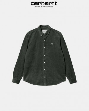 Carhartt Wip Madison Cord Shirt Boxwood | TH0001807