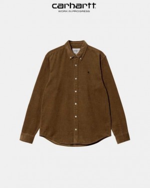 Carhartt Wip Madison Cord Shirt Hamilton Brown | TH0001809