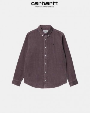 Carhartt Wip Madison Cord Shirt Misty Thistle | TH0001806