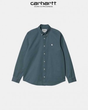 Carhartt Wip Madison Shirt Storm Blue | TH0001810