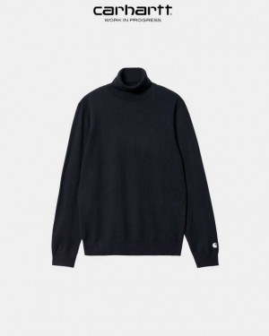 Carhartt Wip Madison Turtleneck Sweater Dark Navy | TH0000358