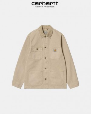 Carhartt Wip Michigan Chore Coat (Spring) Dusty Hamilton Brown (faded) | TH0000948