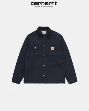 Carhartt Wip Michigan Chore Coat (Winter) Dark Navy / Black | TH0000954