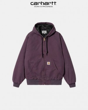 Carhartt Wip OG Active Jacket (Winter) Dark Plum (aged canvas) | TH0000097